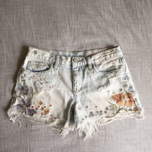 Blank NYC Floral Cut Off Shorts